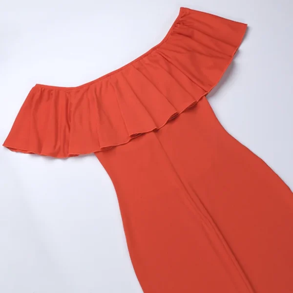 2025 Women Clothing Holiday off Shoulder Socialite Maxi Dress High Quality Women's Dress Small MOQ - Image 5