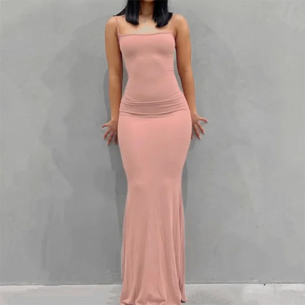 2025 Top-selling Sexy Casual Women's Clothes Mesh Ruffles Dress Celebrity Slim Fit Maxi Bodycon Party Club Long Dresses - Image 6