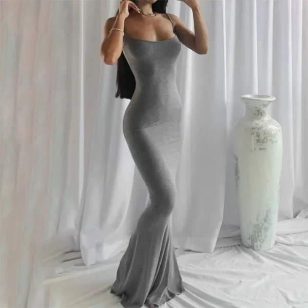 2025 Top-selling Sexy Casual Women's Clothes Mesh Ruffles Dress Celebrity Slim Fit Maxi Bodycon Party Club Long Dresses